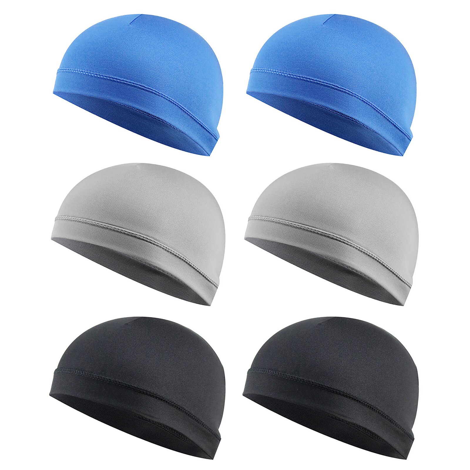 Caps For Men And Women 6 Pieces Helmet Liner Skull Caps Sweat Wicking Cap Running Hats Cycling Skull Helmet Lined With Skull Cap: C