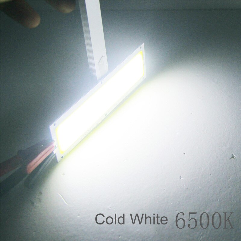 120x36mm flip chip COB integrated surface light source LED strip cob light board 10W 12V warm cold natural white blue: Cold white 6500K