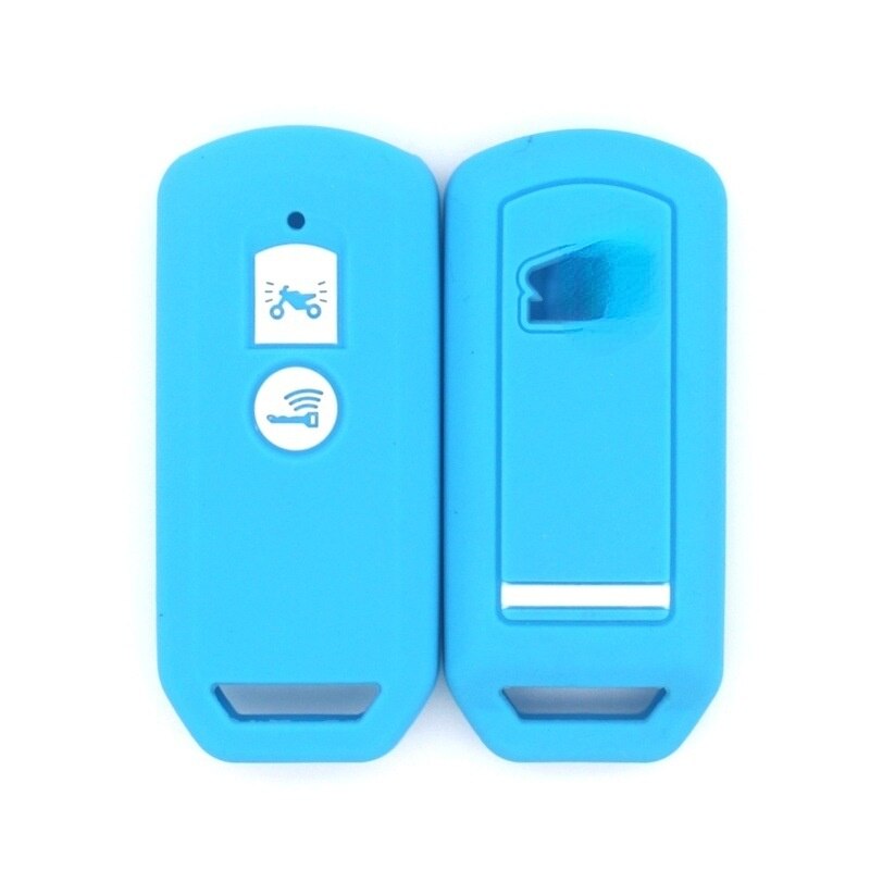 Portachiavi in silicone per Honda X ADV SH 125 150 300 Forza 125 300 PCX150 2018 Scooter per moto 2 pulsanti Smart Key: LIGHT BLUE