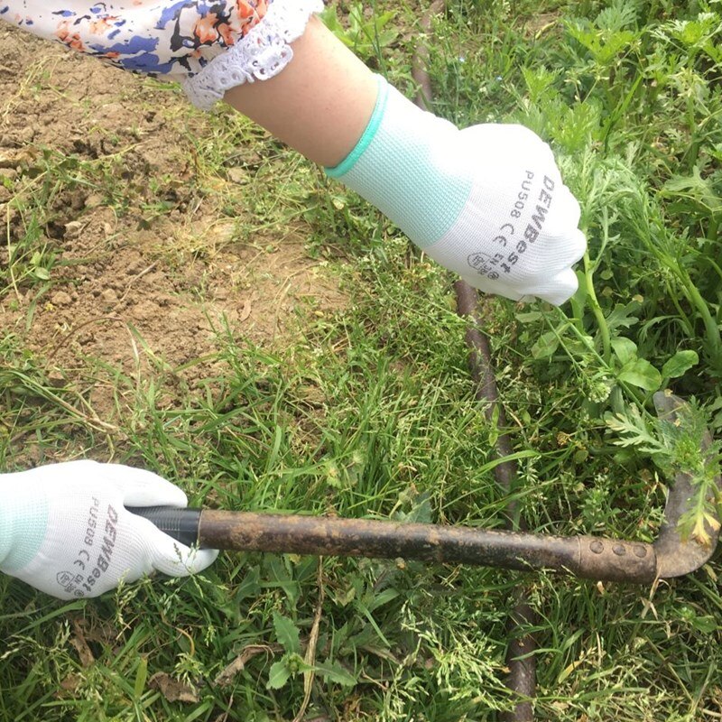 Kaste paras halvin pu materiaali 13 gauge nylon kämmenen suojakäsineet,käsineet miestyö 24 kpl= 12 paria 3 vuotta normaalissa käytössä