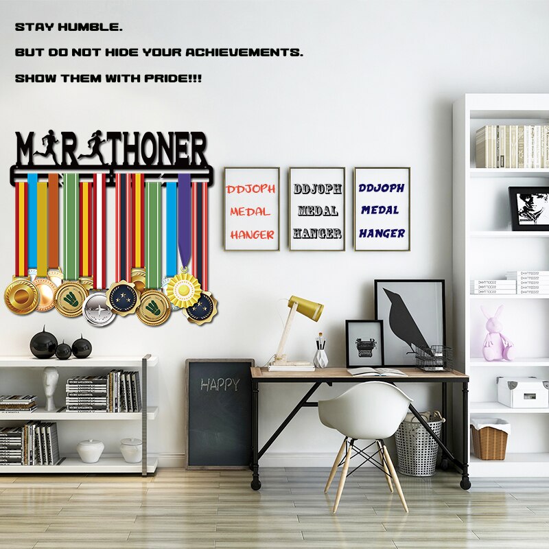 MARATHONBOARD Medaille Hanger & Display - Hardloop Medaille Houder Met Krijt En Montageset