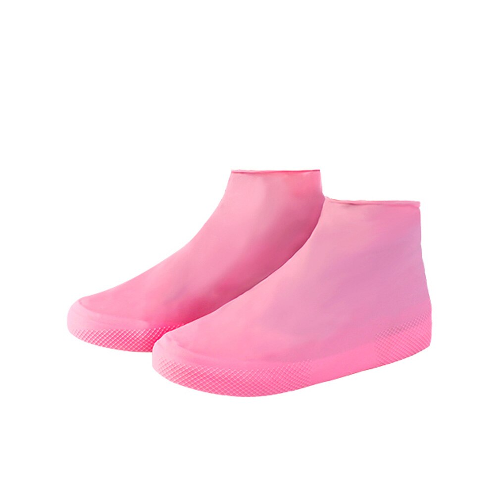 Cubrebotas de látex desechables, impermeables, antideslizantes, para lluvia, nieve: Rosa