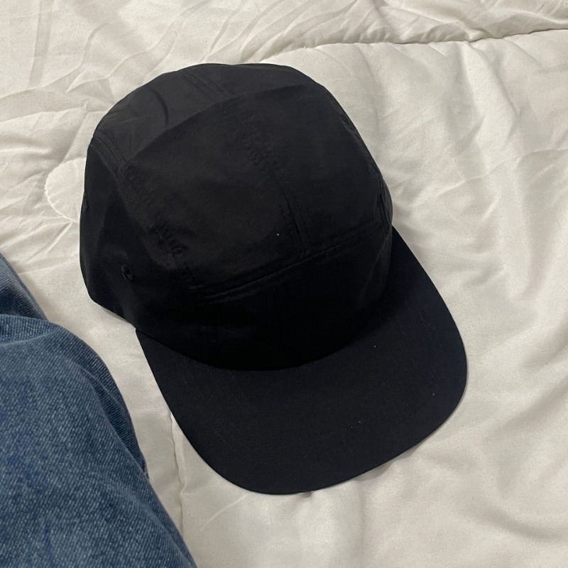 Gorra de béisbol de 5 paneles a rayas para hombres y mujeres, sombreros versátiles de ala plana, adecuados para las cuatro estaciones, urbana, Popular Ins: Gris oscuro