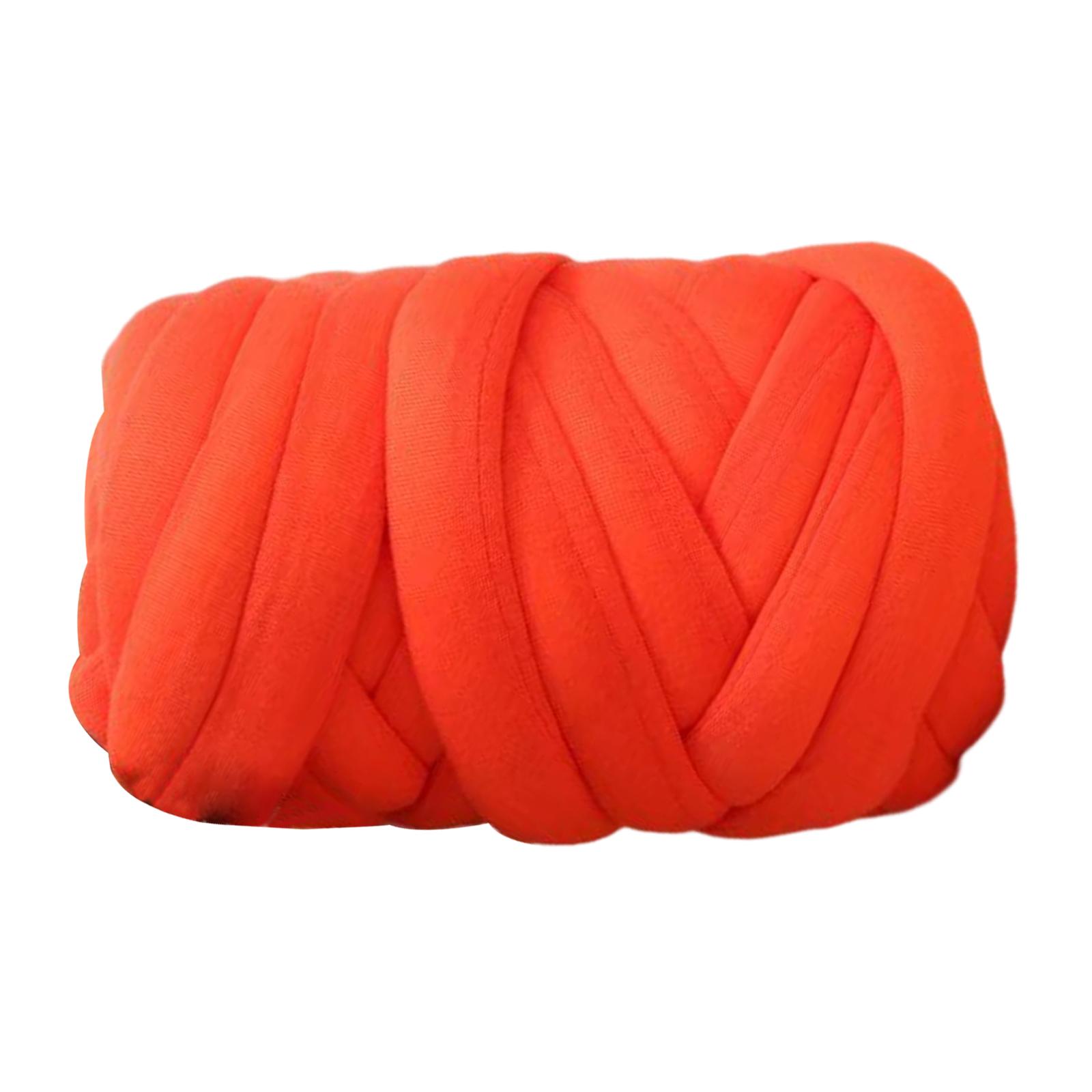 Chunky Garen Buis Gigantisch Garen Haken 250G Jumbo Buisvormig Garen Breien Zacht Omvangrijk Garen Voor Tapijt Maken Gooi Hoeden Sjaal Huisdier Bed: Oranje