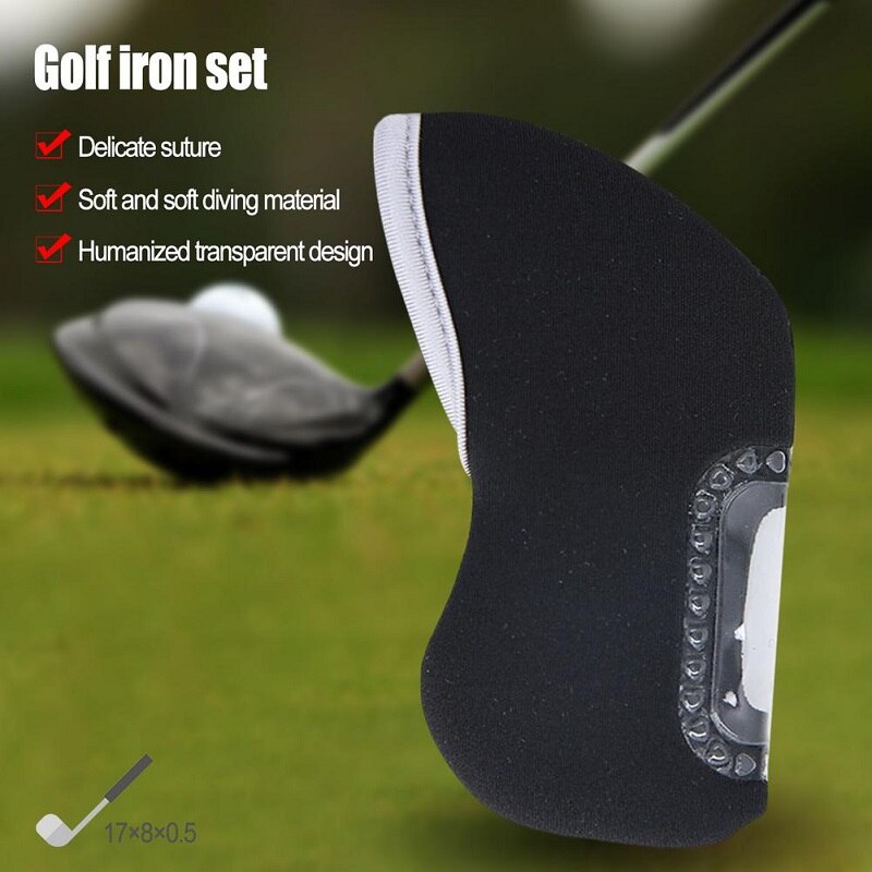 10 Teile/satz Golf Eisen Verein Kopf Abdeckungen draussen Sport Anti kratzen Neopren Golf Kappe Keile Abdeckung Schutzhülle Golfplätze Zubehör neue