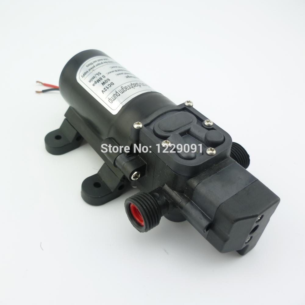12v 24v dc water pump high pressure self priming diaphragm pump automatic pressure switch small 12 v water pump 60W 5L/min