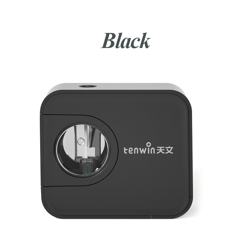 Tenwin Electric Pencil Sharpener Auomatic Sharpener Camera Modeling Multi-function Pencil Sharpener Stationery School Supplies: black