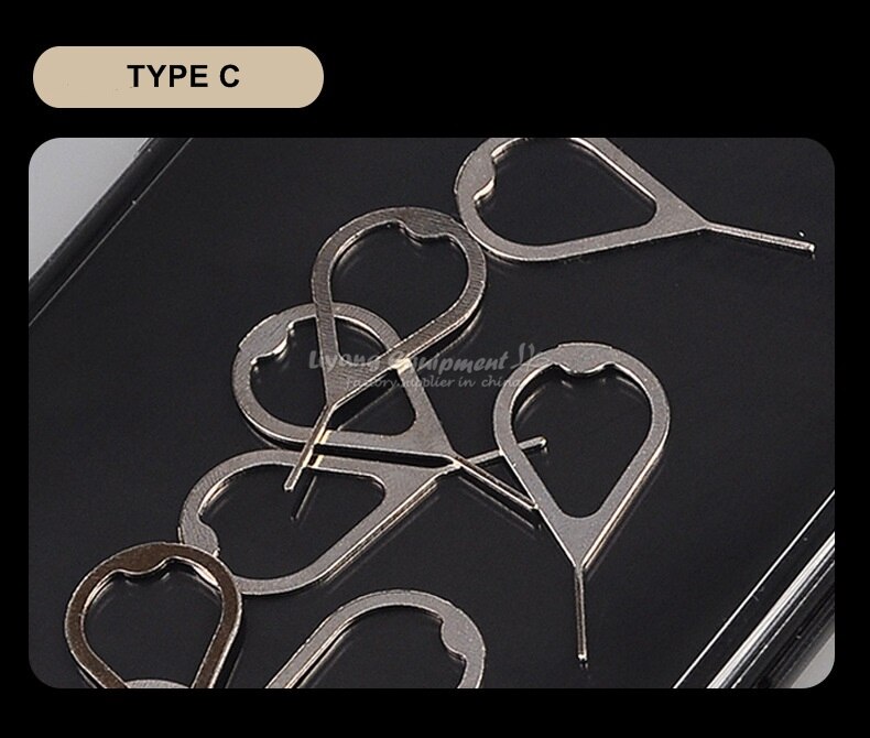 10 pièces nouvelle carte de téléphone broche prendre carte Sim décapant outil broche aiguille pièces de rechange pour iPhone Samsung Xiaomi Huawei ShipShopping: Type C