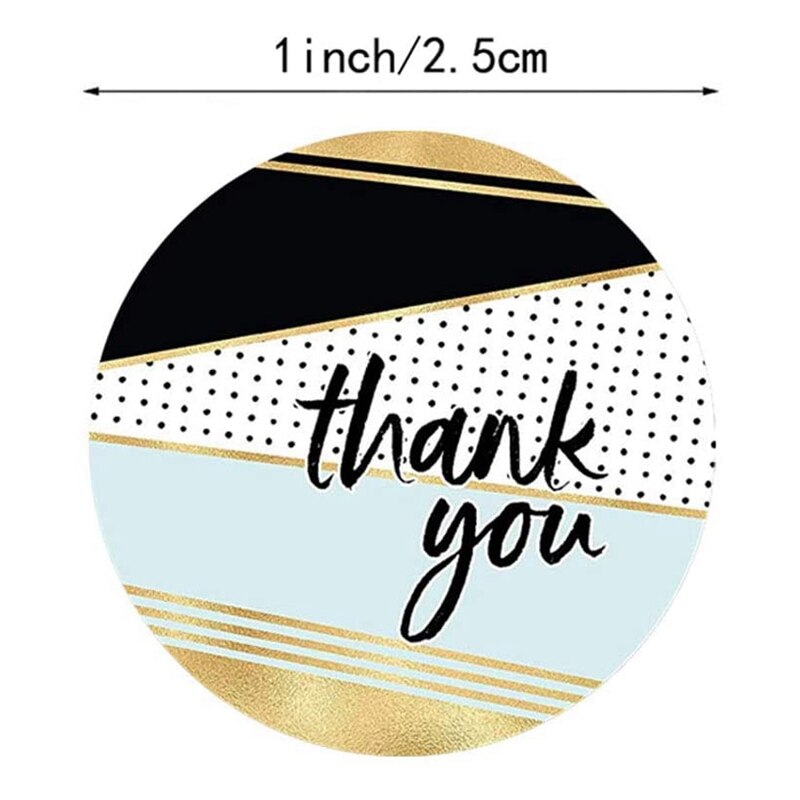 2Pcs/Set 1 Inch Thank You Stickers Labels Roll Supplies for Small Business Retail Store Thank You Label Sticker