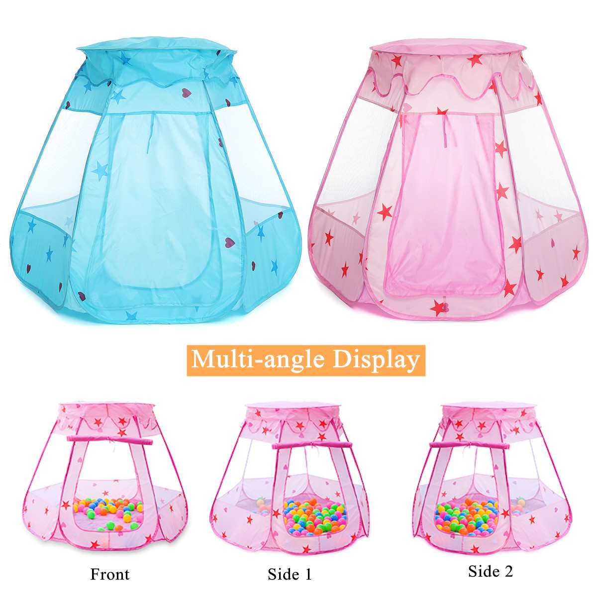 Dzieci księżniczka bawić się namiot składany wyskakujące okienko kulki Dom dla dzieci wewnątrz i na zewnątrz (kulki nie są wliczone)