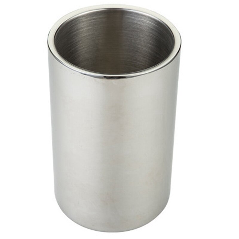 Dubbellaags wijnvat van roestvrij staal, ijsemmer van roestvrij staal houdt de wijn urenlang koud: Default Title