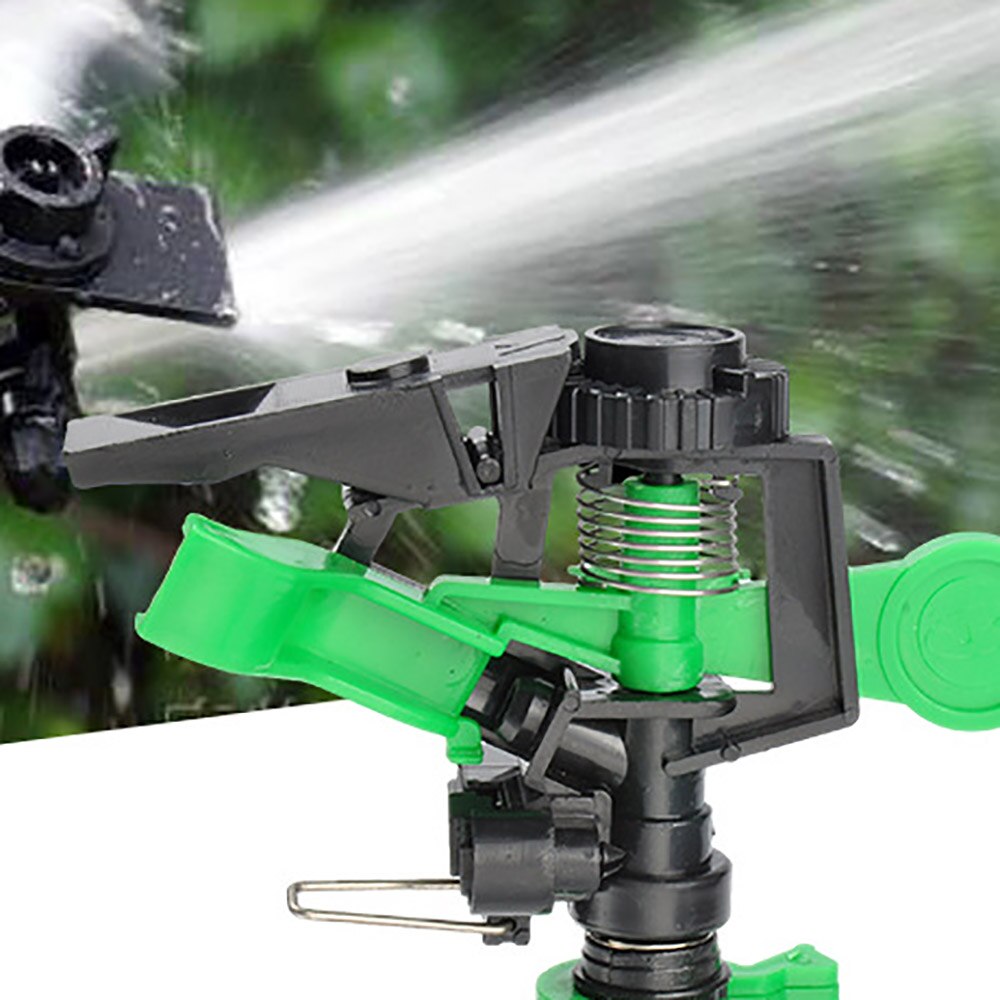 Puutarha metalli sprinkleri piikki nurmikon ruoho 360 astetta säädettävä pyörivä vesisuutin impulssisadetin kastelujärjestelmään