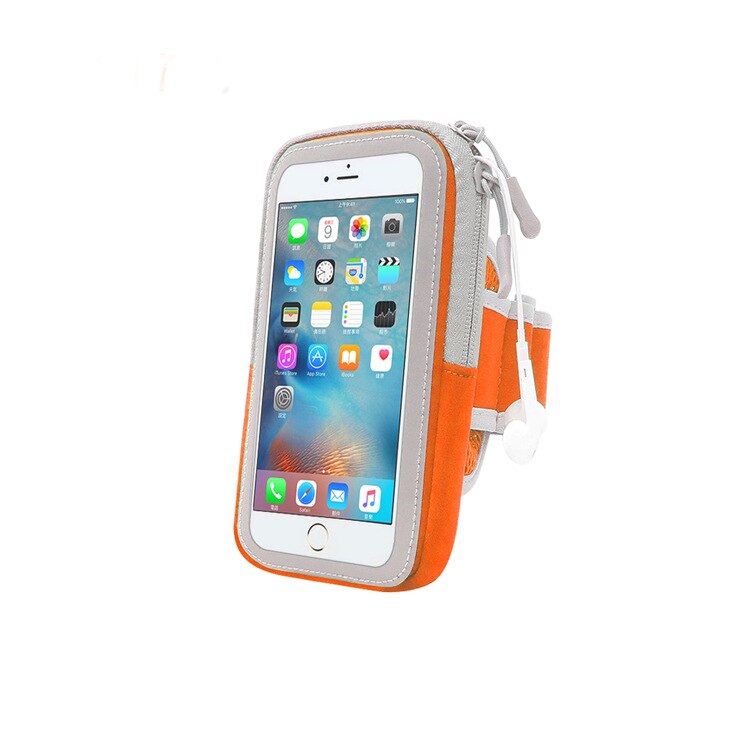 LYBALL Sport Armbag voor iPhone 6 7 8 Plus Touchscreen Armband waterdichte Telefoon Case Outdoor Running Pouch Pack Cover Grote 5.8": oranje