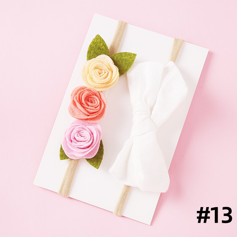 Baby hoofdband schattige strik meisjes hoofdbanden tulband pasgeboren bloem elastische hoofdbanden haarbanden kinderen baby haaraccessoires: A2 nsnsfb -9771-13