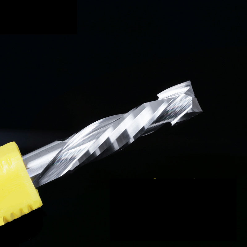 Fraise pour le travail du bois, coupe haut et bas, 2 cannelures, outil de fraisage en carbure en spirale, routeur CNC, fraises à Compression pour bois