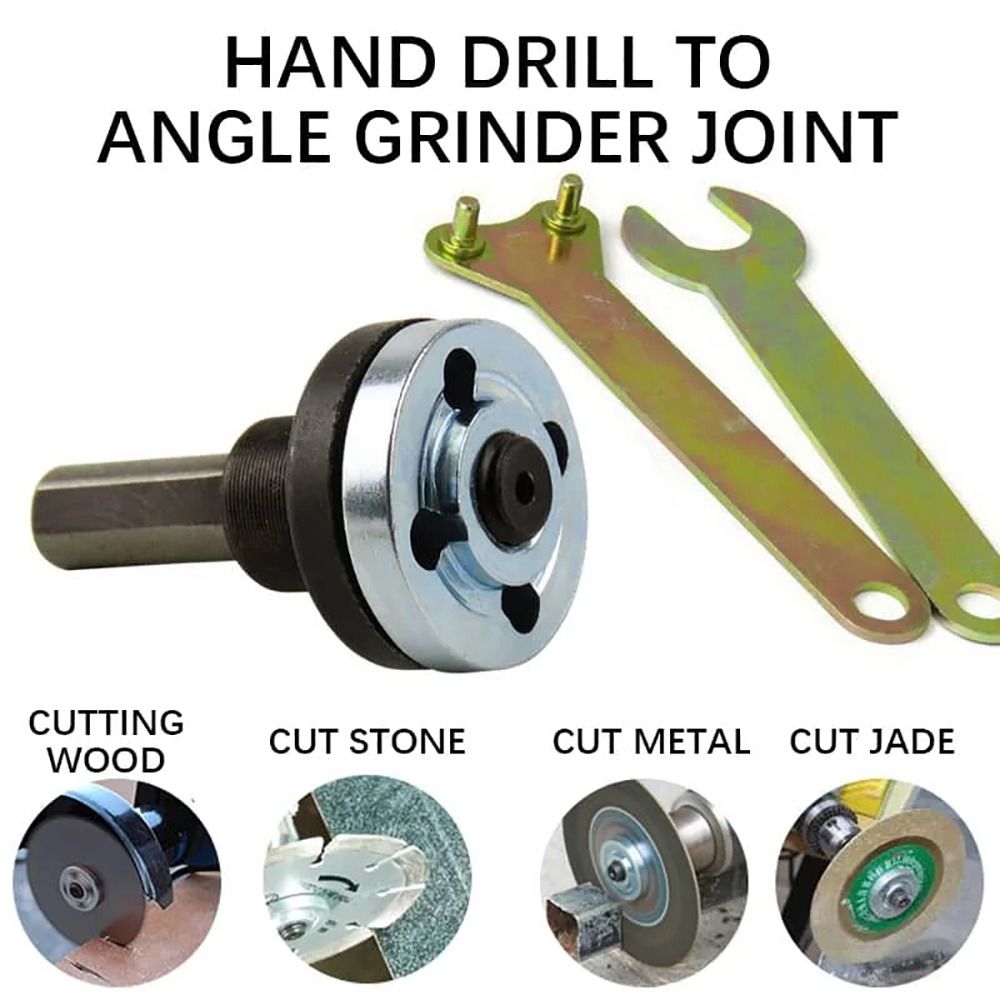 Juego de amoladora angular de conversión de taladro eléctrico, biela de Metal para cortar disco, rueda de pulido, herramienta adaptadora de soporte de mango
