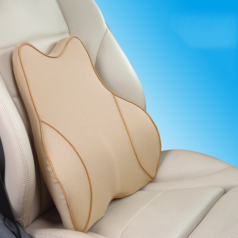 Bilpude nakkestøtte nakkepude sæde support pude lændehynde til bil rejse nakkestøtte auto nakkestøtte pude: Beige ryg