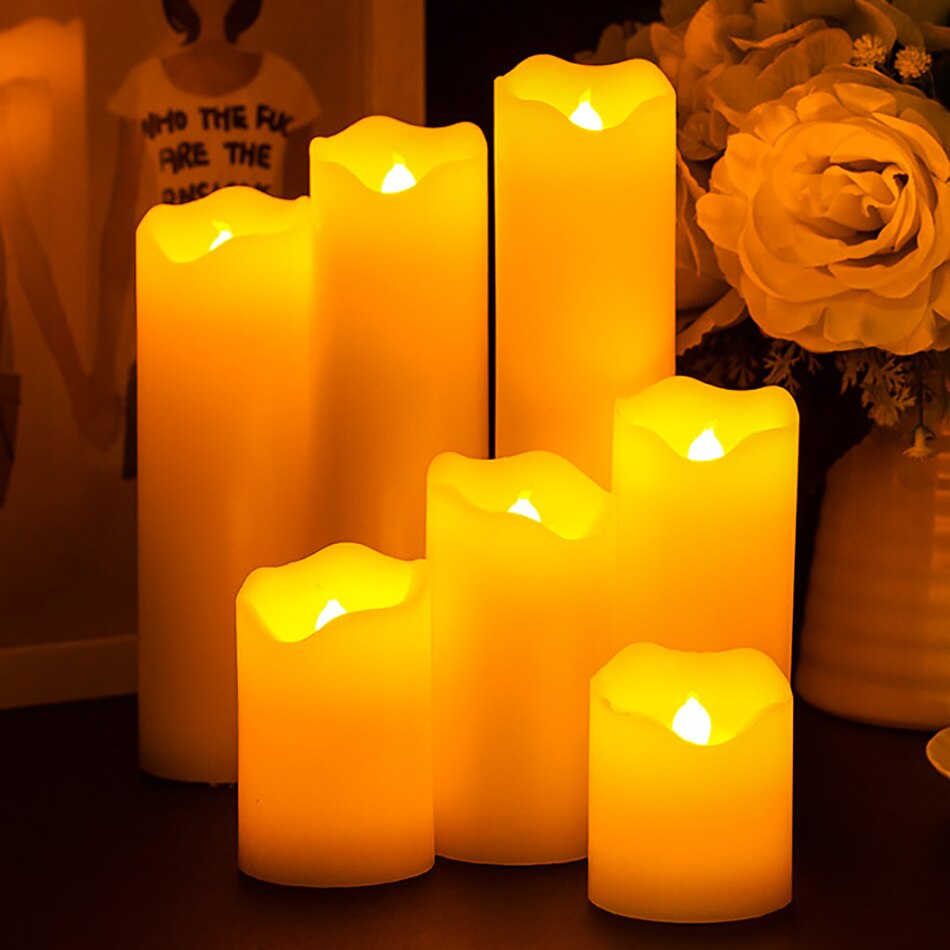 Flameless LED Candle Flicker Light Lamp Decoration, Electric Battery-powered Halloween/Christmas Candles party candles