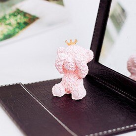 Moon Bow Tie Bear Cake Topper Pink White Crown Bear Decorations Happy Birthday Party for Wedding Baking Supplies Kid Love: Crown bear B