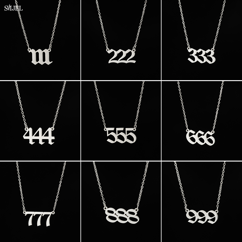Come Nella Foto - Argento 5  Collana Con Numeri Angelo In Acciaio Inossidabile 111 222 333 444 555~p128508868