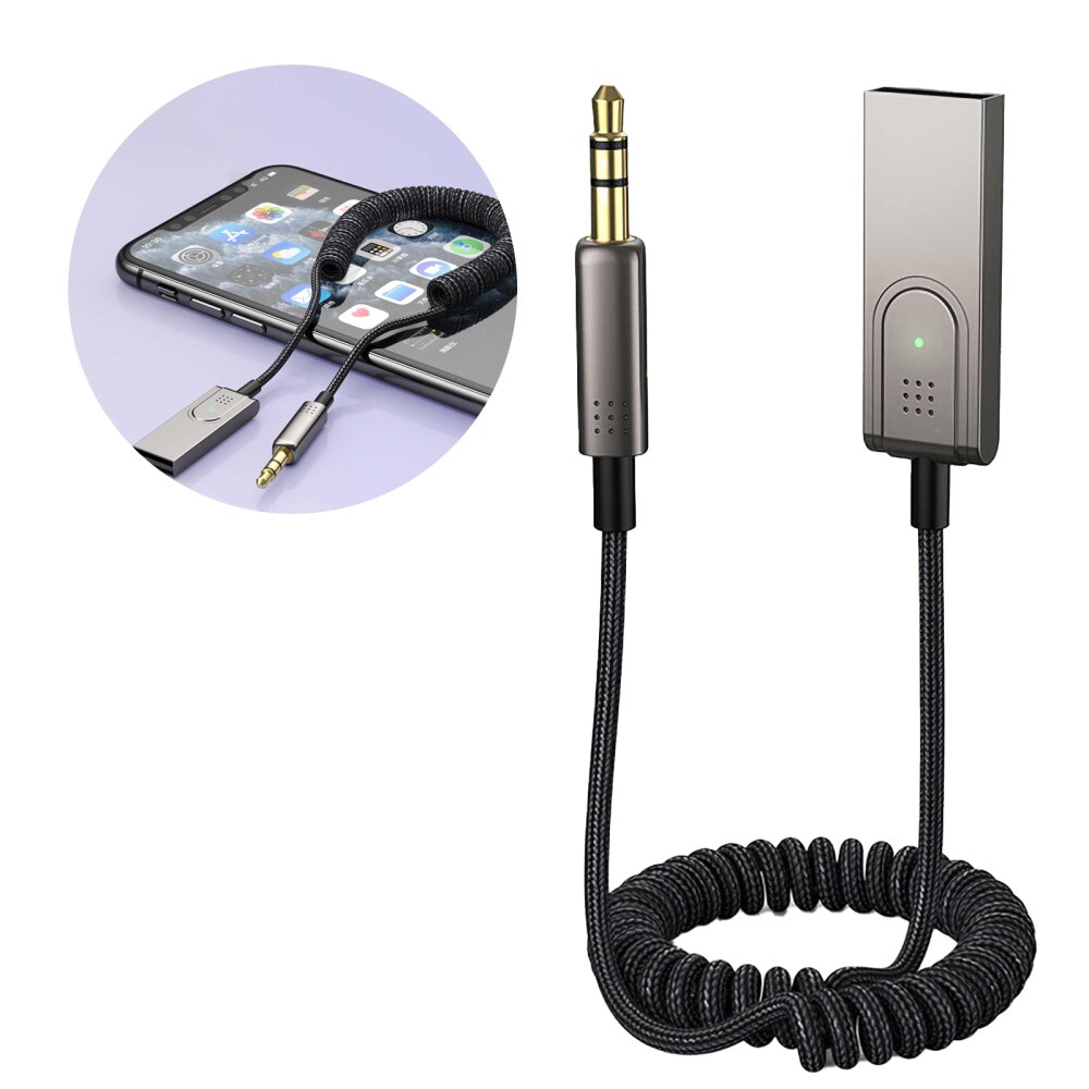 Aux Bluetooth Adapter Dongle Kabel Voor Auto 3.5Mm Jack Mic Aux 5.0 4.2 4.0 Draadloze Ontvanger Speaker Audio Muziek zender