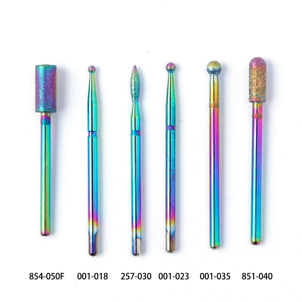 Stz 1pc regnbue neglebor til elektrisk boremaskine fræser hårdmetal keramisk neglefilsliber manicure værktøj  #1514-2