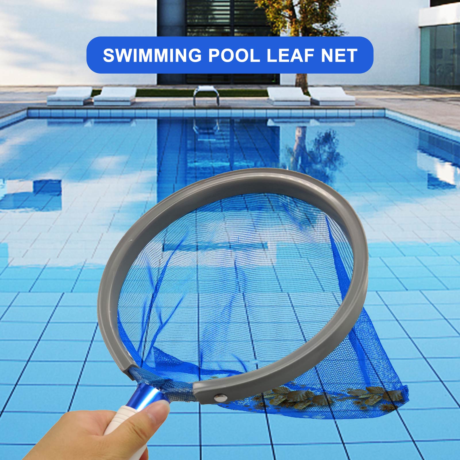 Swim Pool Leaf Rake Fine Mesh Frame Net Pool Cleaner Pool Skimmer Leaf Catcher Bag Swimming Pool Cleaner Accessories
