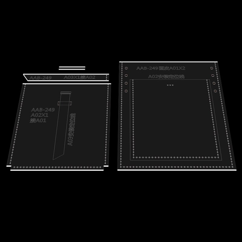 1 set of acrylic template shoulder bag mobile phone bag leather craft DIY mold sewing pattern 15cm * 19cm