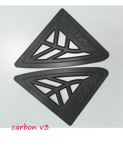 2 Stuks Auto Window Cover Voor Toyota Vios Yaris Sedan Buitenspiegel Auto Side Window Lamellen Vent cover Trim Decoratie: carbon black 2008