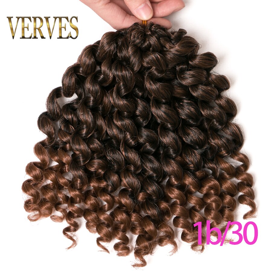 Torção encaracolado preto crochê tranças de cabelo 75 g/pacote 8 polegada 20 fios/pçs sintético ombre trança extensão do cabelo torção: T1B/30