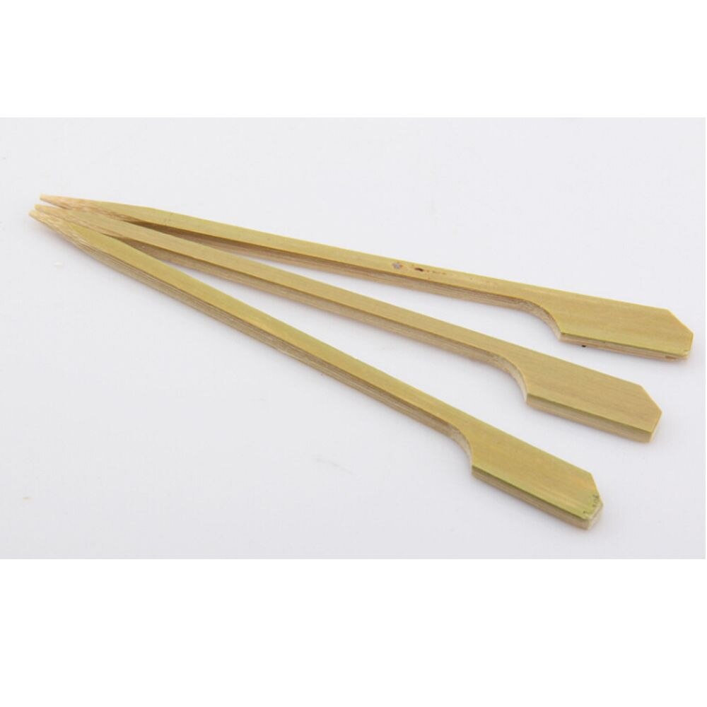 Sales 40pc BBQ Wooden Bamboo Paddle Skewers Disposable Cocktail Party Sticks