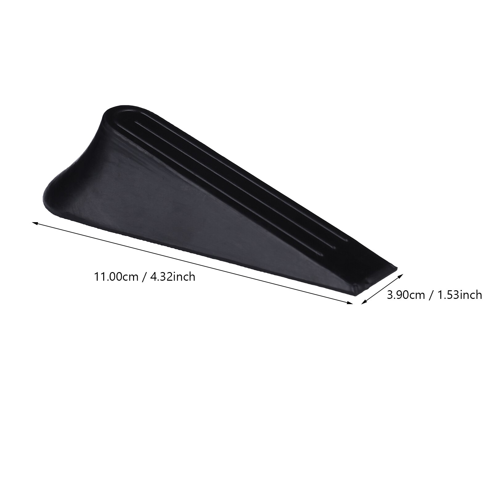10Pcs Door Stopper Rubber Door Stop Wedge Security Door Stop for Home (Black)