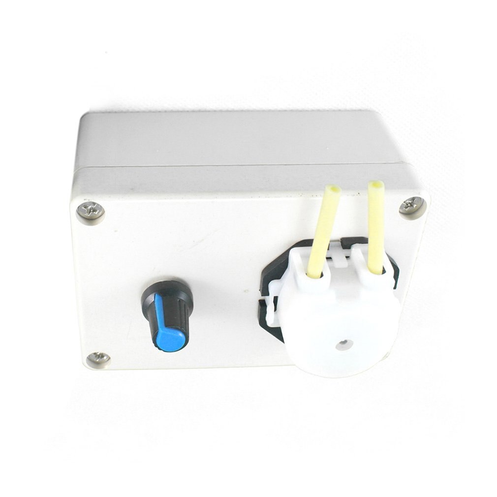 DC 12V Dosing Pump Adjustable Flow Rate DC Motor Laboratory Mini Acid Dosing Peristaltic Pump for Aquarium Lab