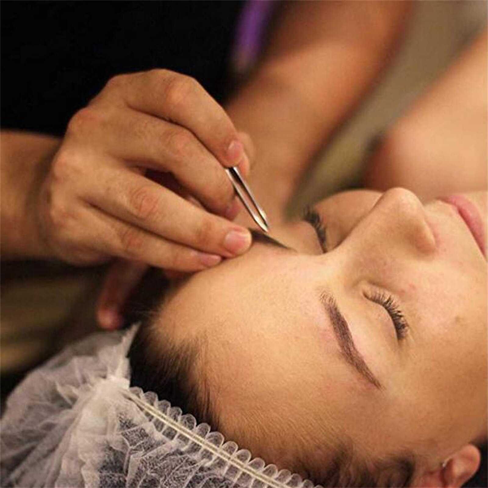 Disposable White Shower Caps For Food Services Spa Hair Salon Beauty Hair Nets Non-woven Dustproof Head Cover 100pcs #YJ