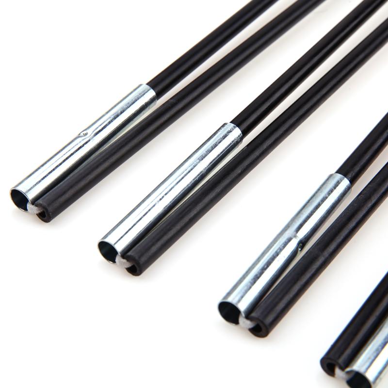 2 stk 6 sektioner camping teltstang glasfiber reserveudskiftning 7mm stang