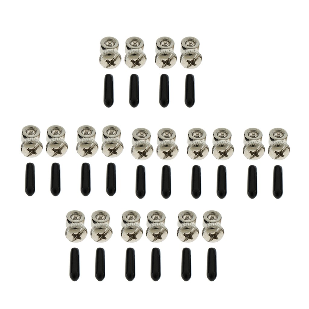 Componentes de cuerda de salto de velocidad, tornillos de ajuste, extremos de tapas, longitud de Hardware, pernos de tornillo ajustables, 5/10 pares