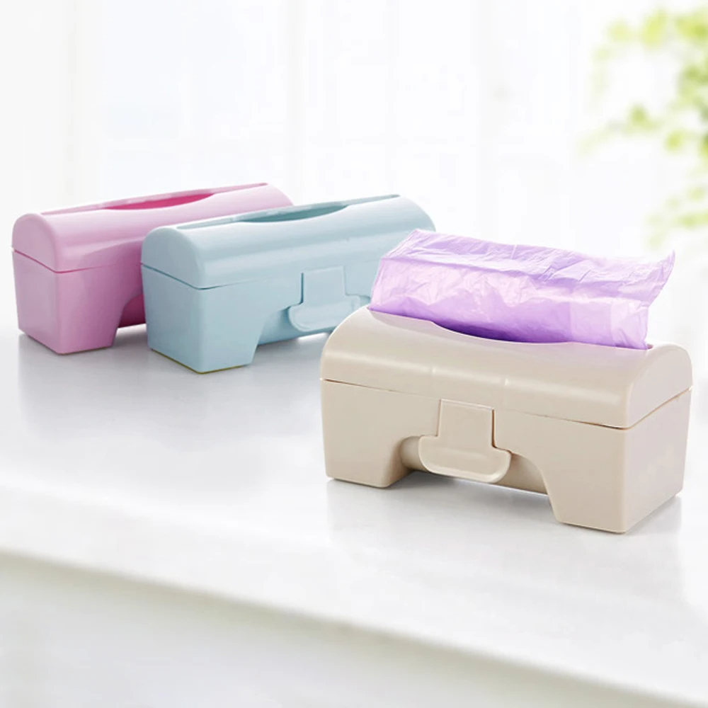 Caja de almacenamiento de bolsas de basura, dispensador de bolsas de basura para cocina, baño, soporte para bolsas de comestibles montado en la pared, contenedor de bolsas de plástico para cocina