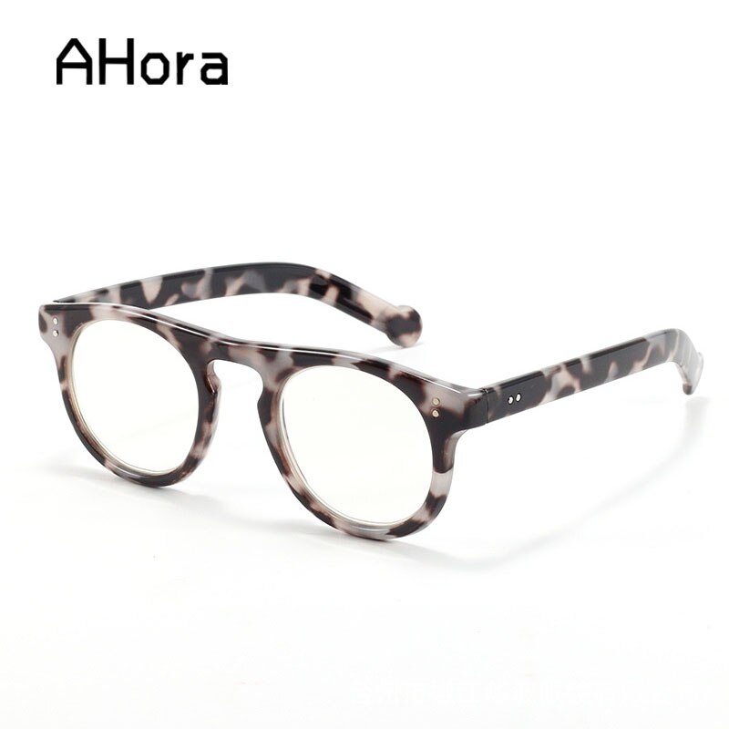 Ahora Retro Houtnerf Leesbril Anti Blauw Licht Ronde Verziend Eyeglasse + 1.0 + 1.5 + 2.0 + 2.5 + 3.0 + 3.5 Vrouwen &amp; Mannen Verziendheid