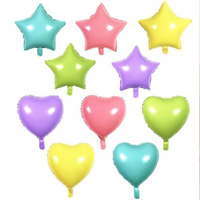 Globo de película de aluminio en forma de corazón, película de aluminio pentagrama, Globos de helio, decoración para , suministros de decoración, navidad