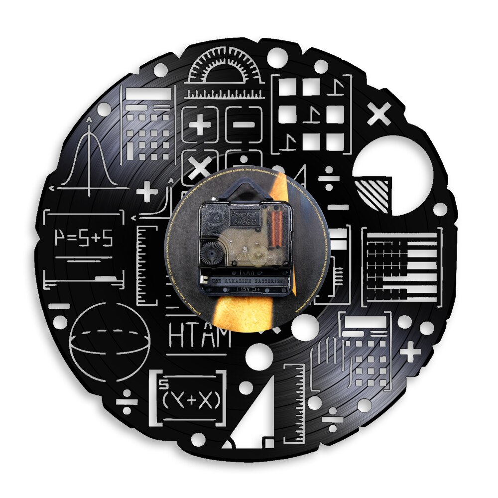 Math Formulas Wall Clock Math Equation Educational With LED Backlight Teachers School Classroom Decor Mute Silent Watch