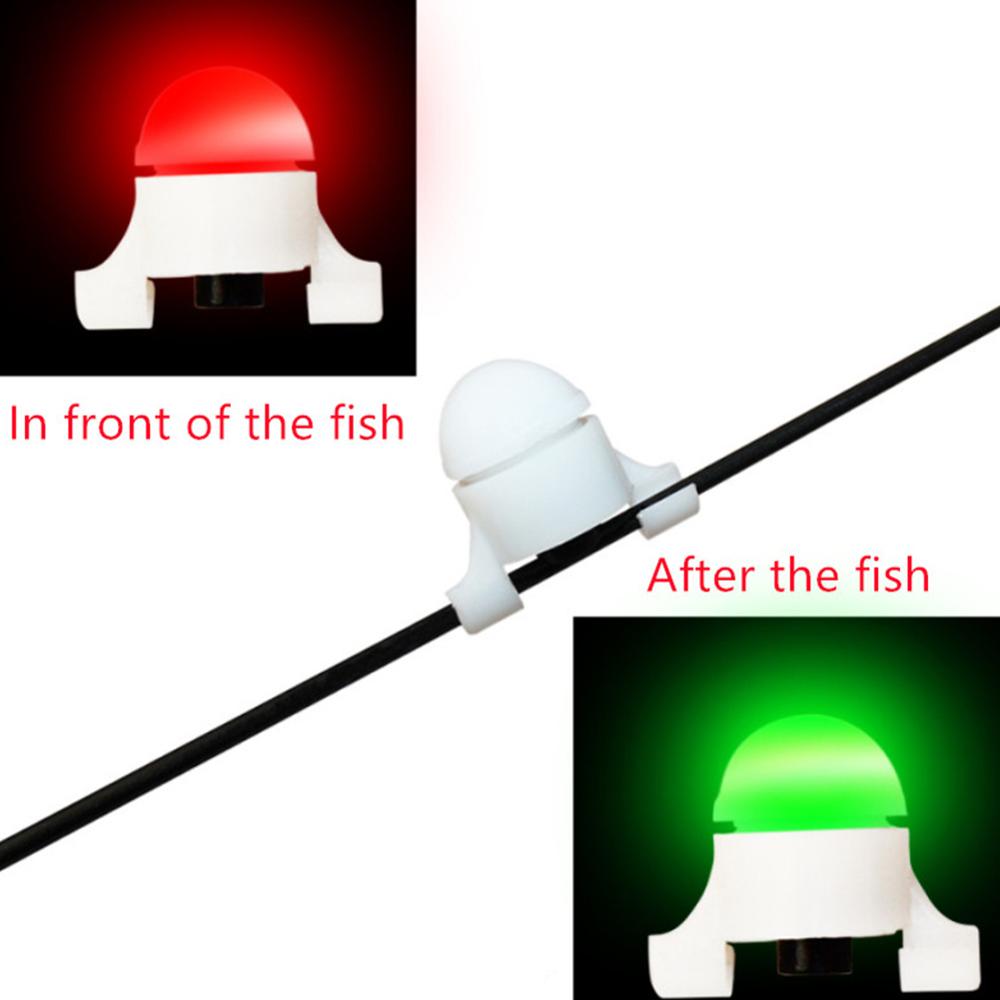 Sensor de alarma de pesca con caña de mar, Mini luz LED, luz de campana luminosa de pesca nocturna, luz de alarma inteligente de Flash de inducción automática