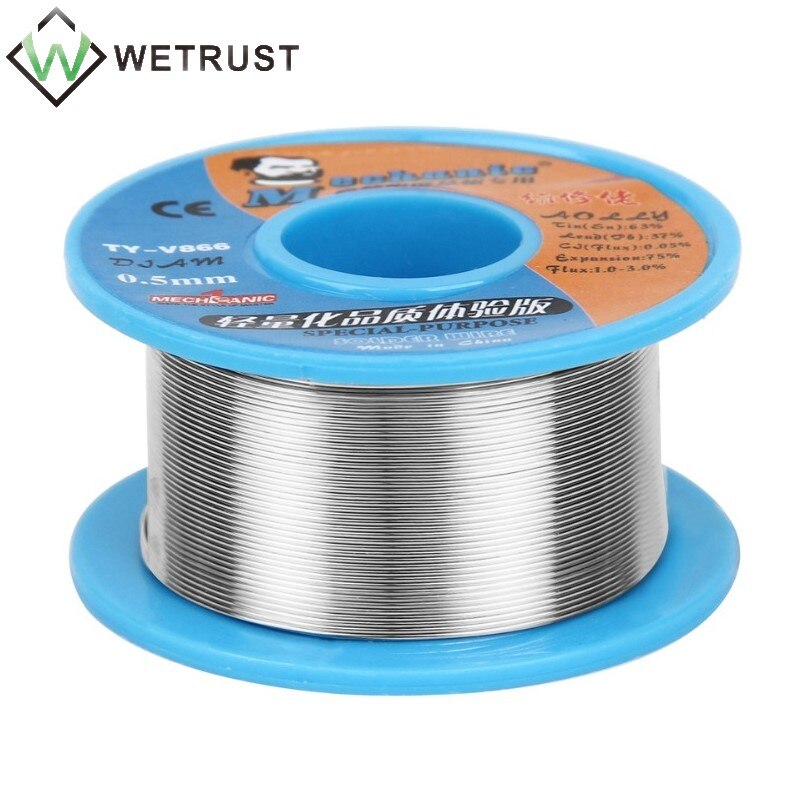 MECHANIC TY-V866 40g 0.2/0.3/0.4/0.5/0.6/0.8mm 63/37 Rosin Core Tin-Lead 183℃ Melting Solder Wire Welding Flux Iron Cable Reel