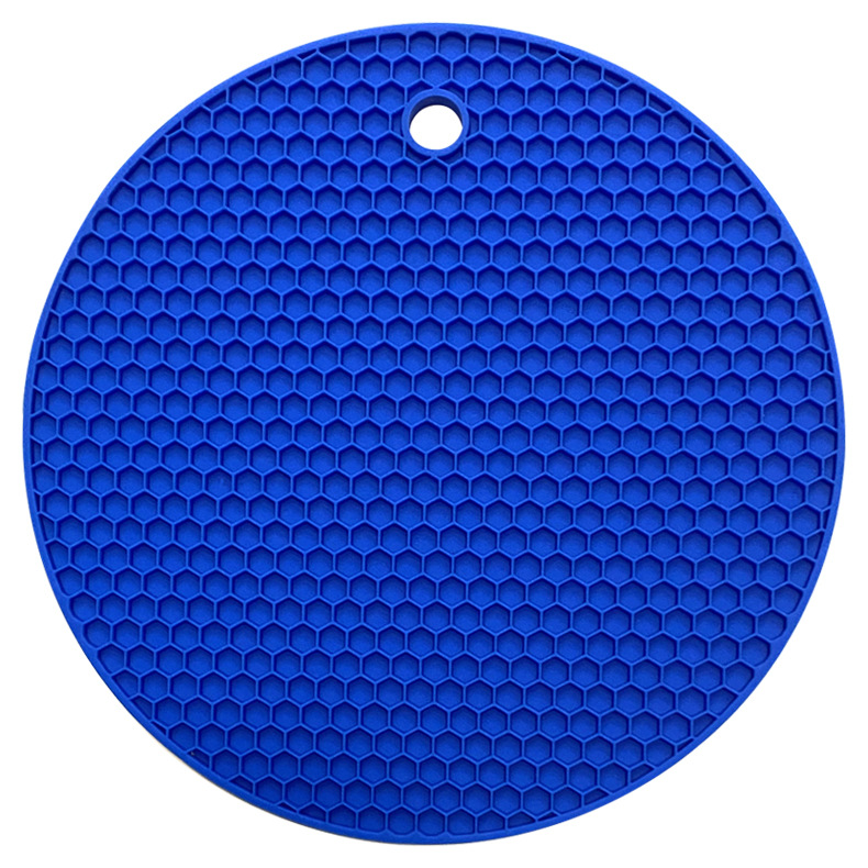 18 cm Ronde Siliconen Mat Coaster Food Grade Materiaal Placemat antislip Tafelmat Keuken Accessoires Gadgets Ronde Cup mat: Beige