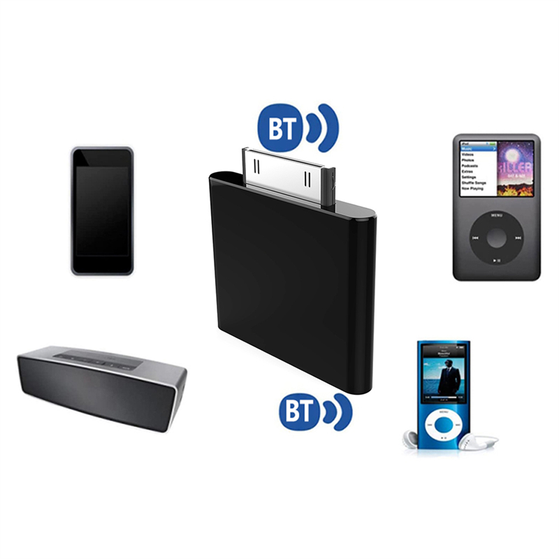 30-poliger Bluetooth-Audiosender für IPod klassisch IPod Nano berühren kabellos Stereo Audio- Adapter Bluetooth Dongle XT
