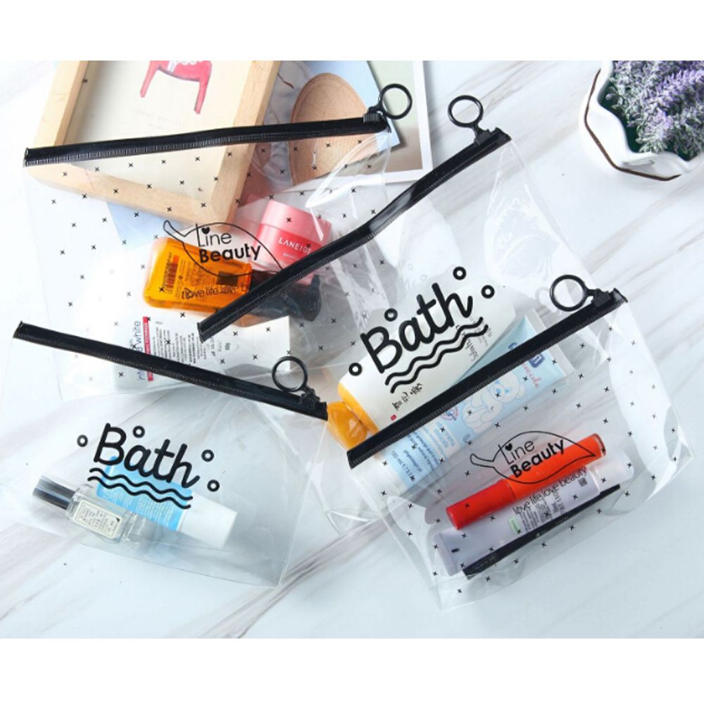 Bath PVC Travel Cosmetic Bags Waterproof Transparent Women Portable Make Up Bag Toiletry Organizer Storage Case Wash Pouch