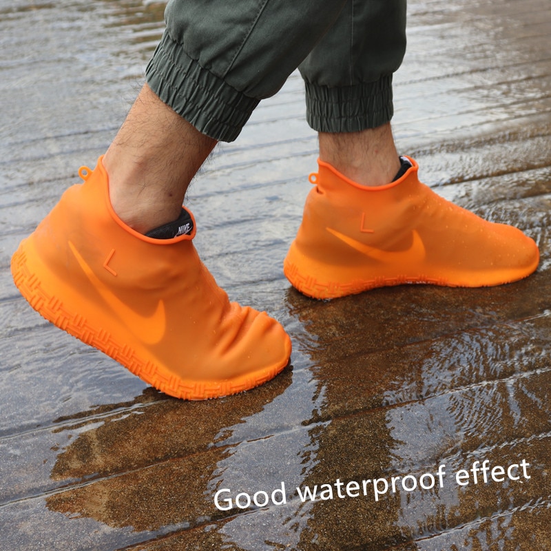 Toppe nyeste genanvendelige regntæppe silikone støvler anti-slip skoovertræk vandtætte regnsokker gummibeskyttere