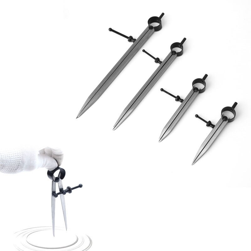 thumbnail interactive-video image 1 of 4" Spring Dividers – Stainless Steel Flat Leg Compass For Measuring & Layout Work (ODM, Pakistan) 1 of 4