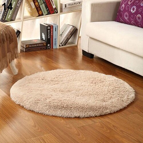 Tapis de Yoga rond en peluche solide et antidérapant, 40x40cm, pour la salle de bain et la chambre à coucher, décor de maison