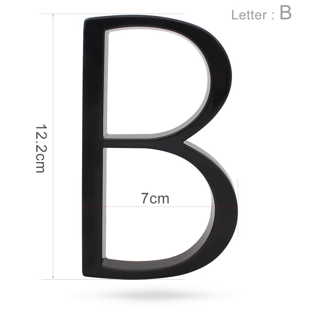 Big Size Sign Numbers House Letter Alphabet for Home Door Outdoor Hotel Toilet Address Plate Digits 12.5cm: WHITE