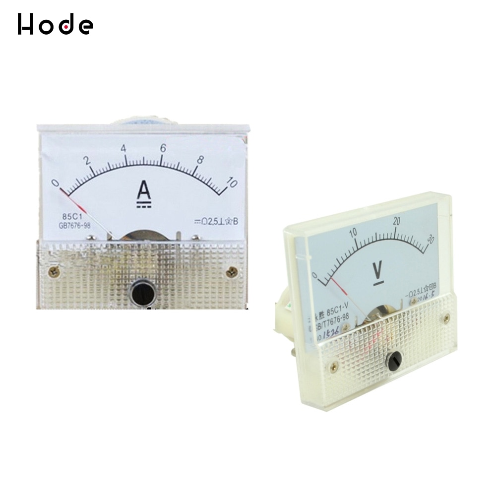 DC Analog Panel Voltmeter Ammeter Amp Volt Meter Gauge DC 0-30V 0-10A
